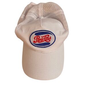 Vintage Pepsi Cola White Trucker SnapBack Hat